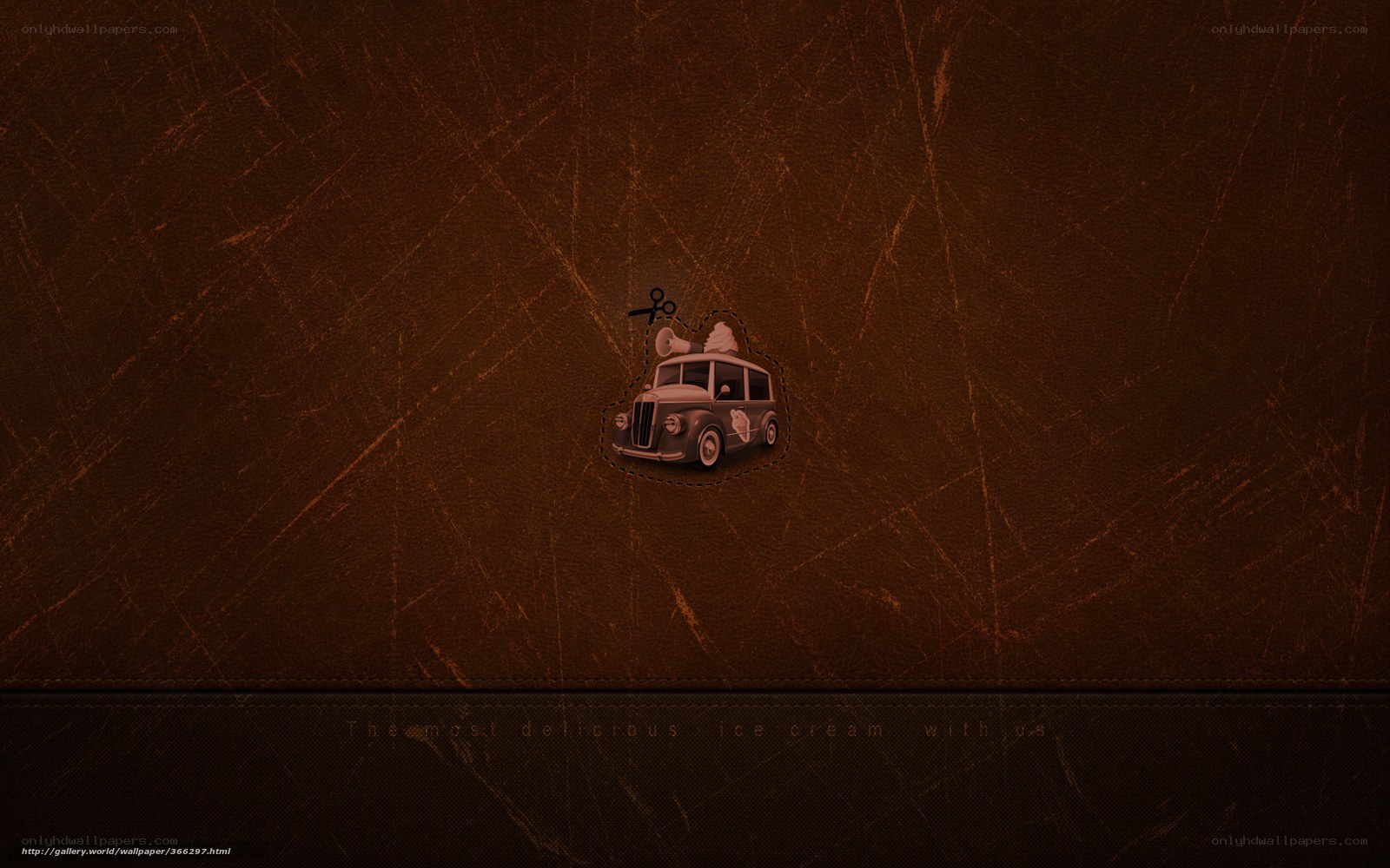 ice cream truck on leather