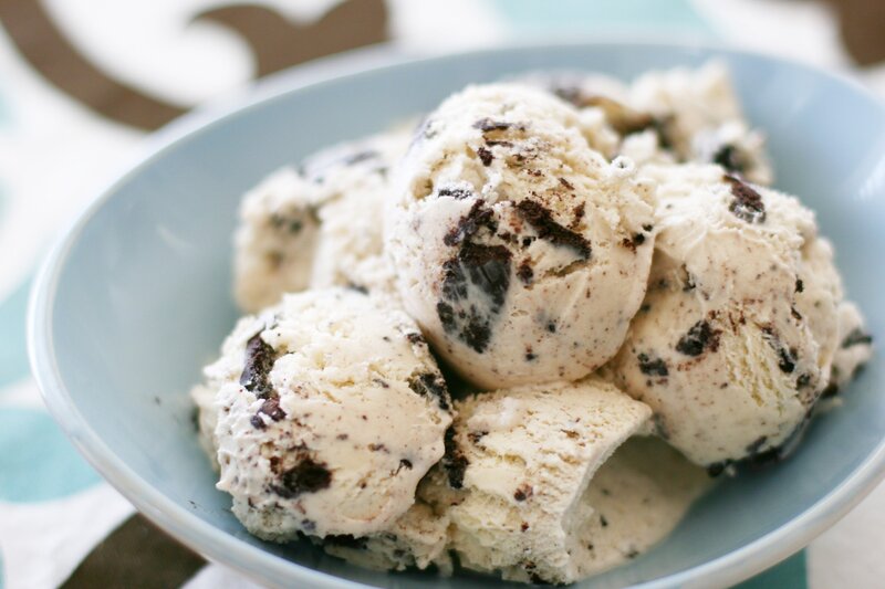 ice cream with cookie chunks