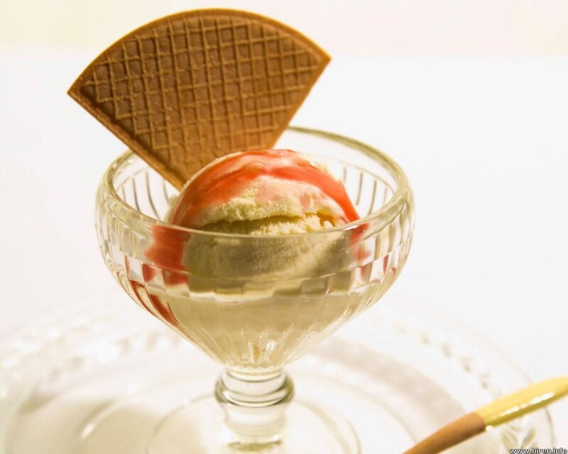 ice cream with waffle cone