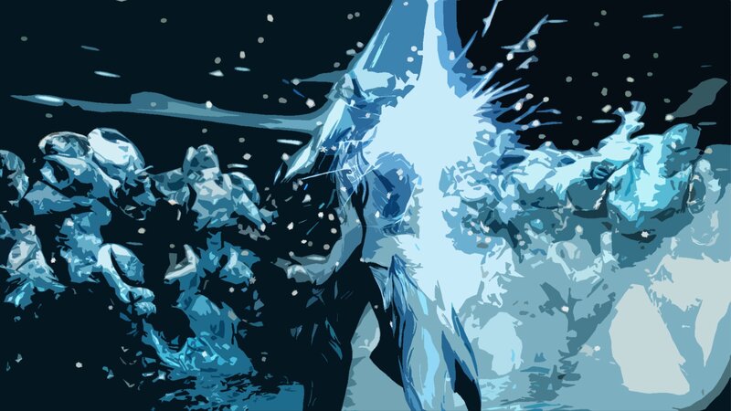 Ice Creature Explosion