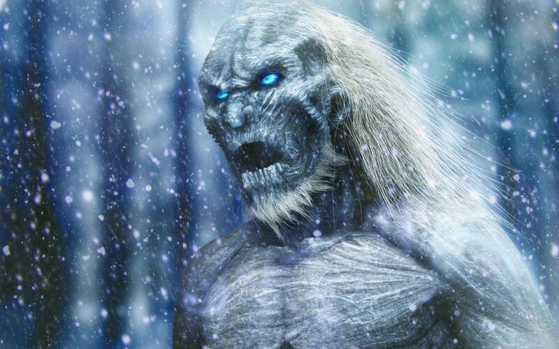 Ice Creature in Snow