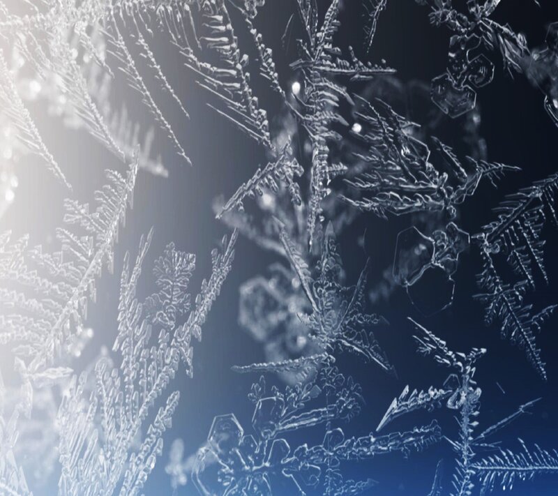 Ice Crystals on Glass