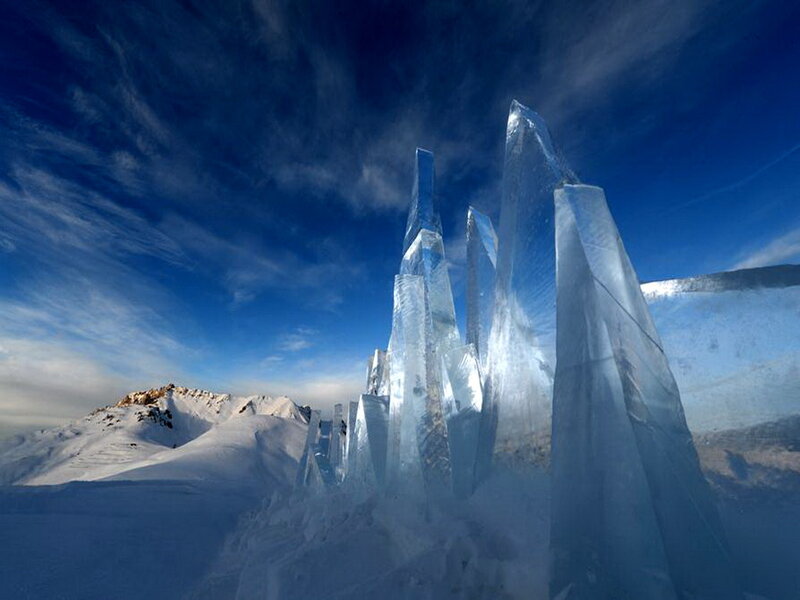 Ice Crystals on Mountain