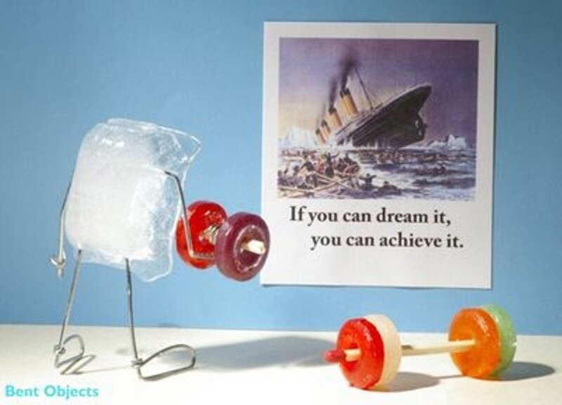 Ice Cube Figure Lifting Weights