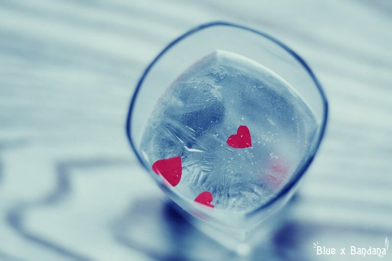 Ice Cube with Hearts