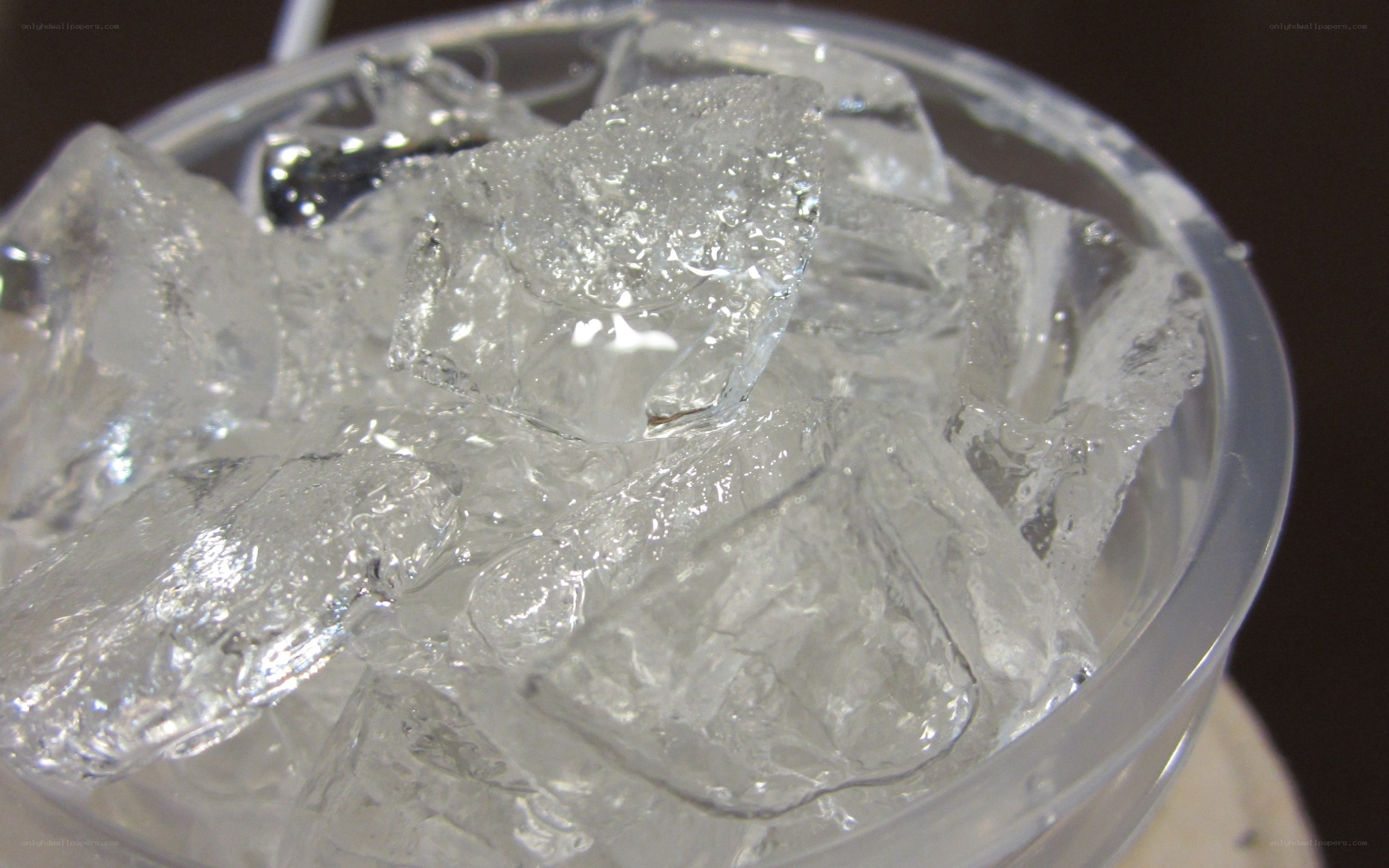 ice cubes in a cup