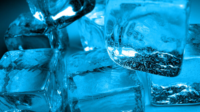 Ice Cubes in Water — Blue, Cool
