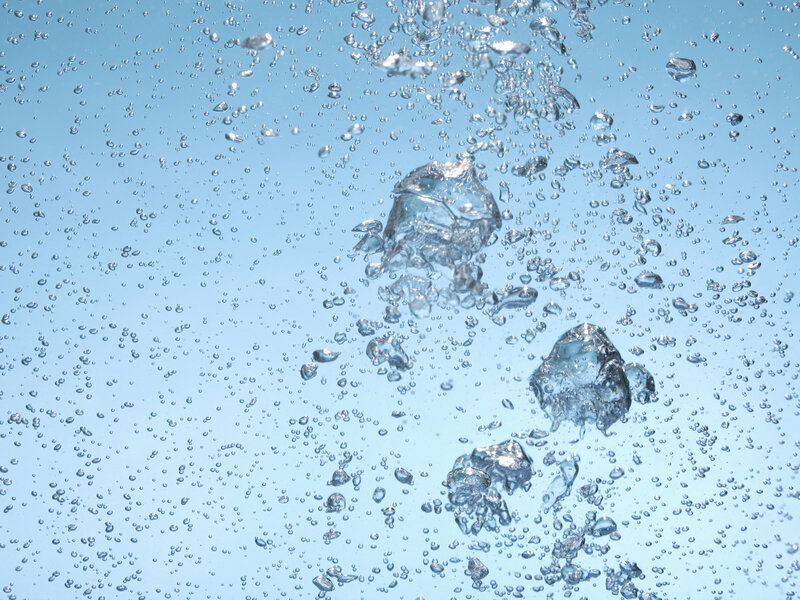 Ice Cubes in Water — Blue