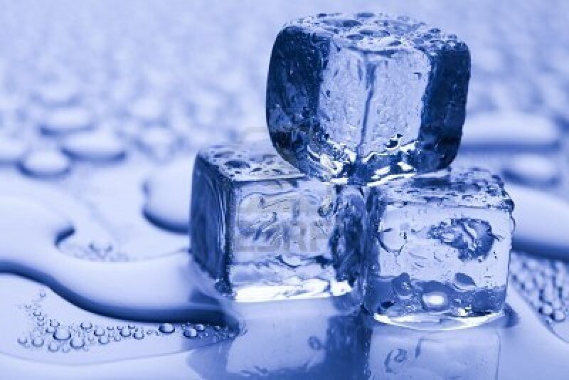 Ice Cubes Melting — Blue, Cool