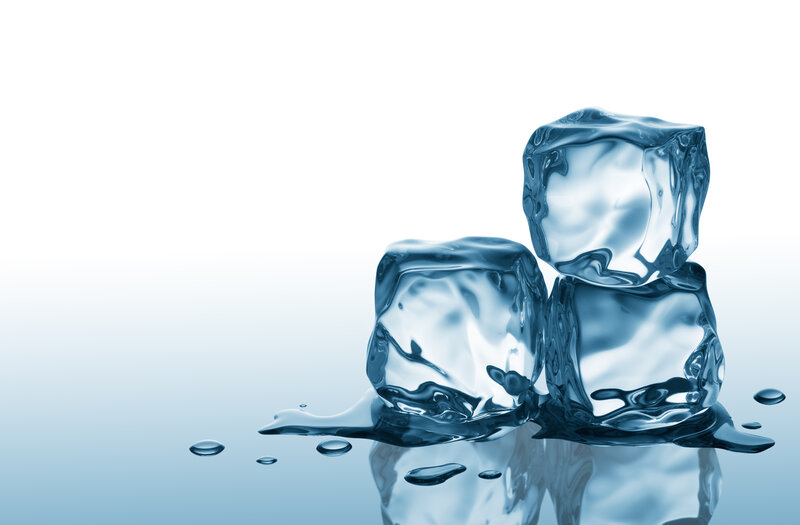 Ice Cubes Melting — Blue