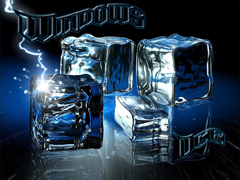 Ice Cubes on Reflective Surface
