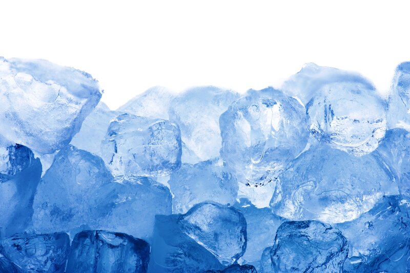 Ice Cubes on White
