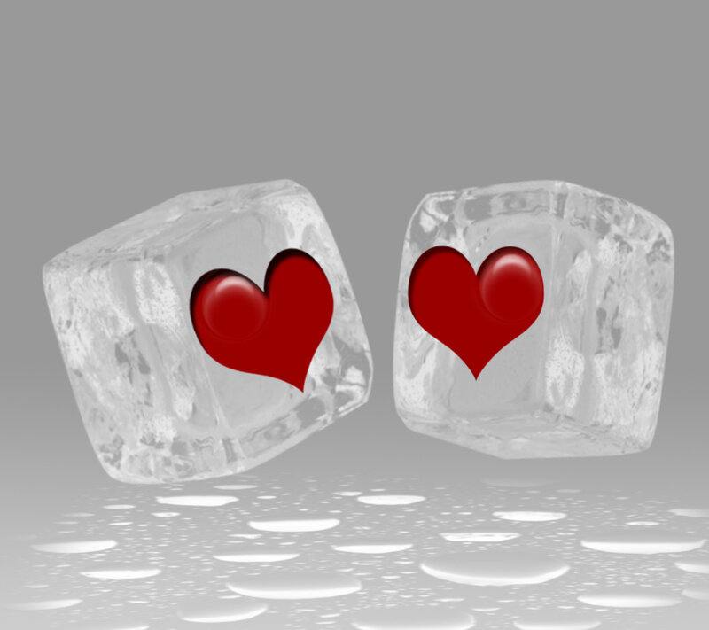 Ice Cubes with Hearts