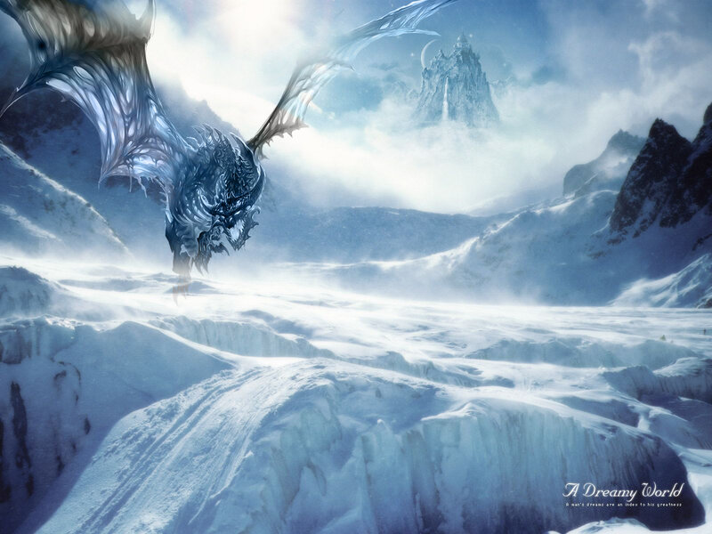 Ice Dragon Flying
