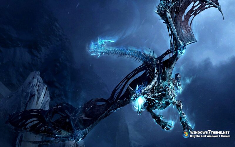 Ice Dragon in Flight — Blue, Dramatic