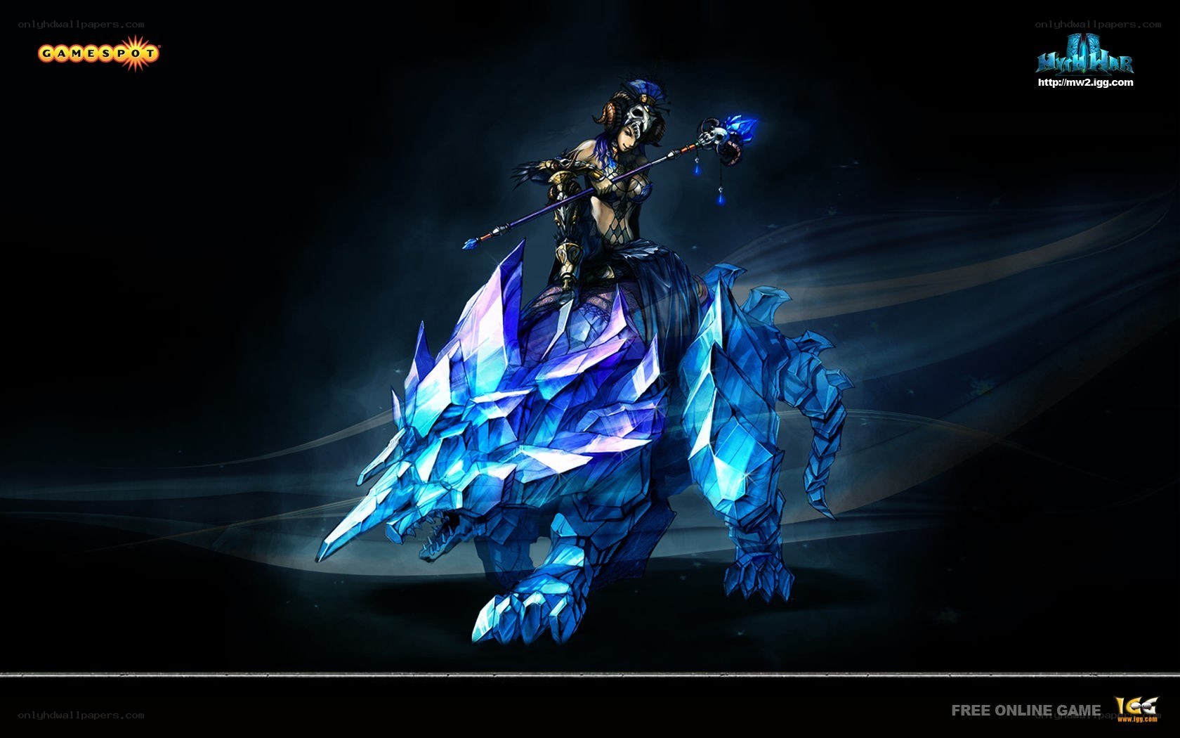 ice dragon rider artwork