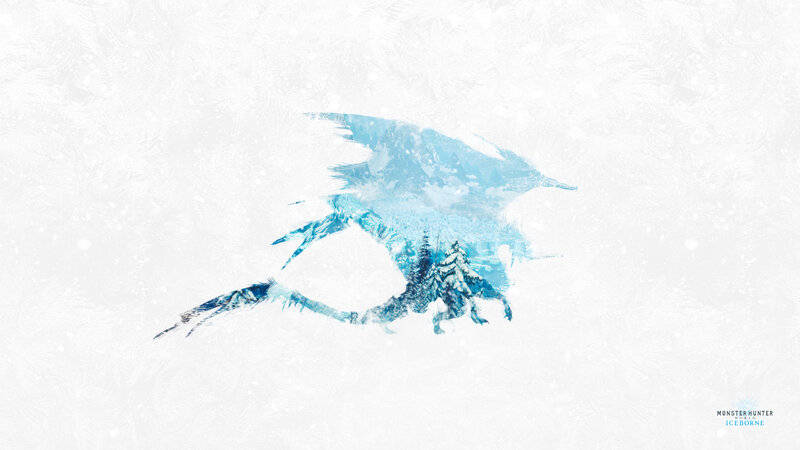 Ice Dragon Silhouette — White