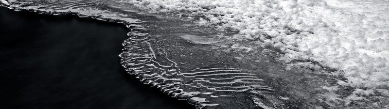 ice edge on dark water