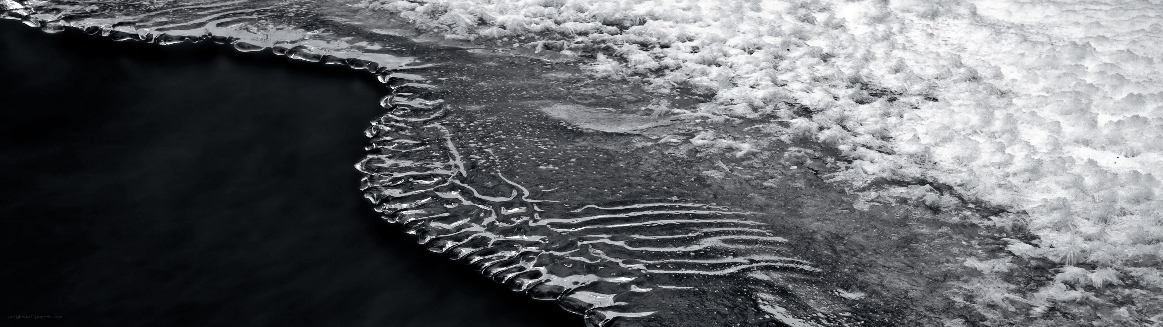 ice edge on dark water
