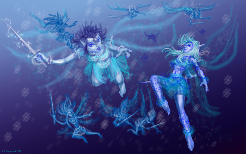 ice elves in battle