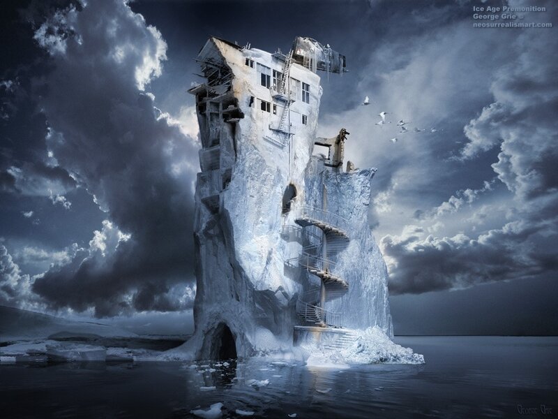 Ice-encased Building