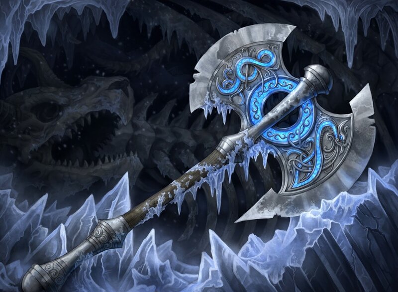 Ice-encrusted Battle Axe