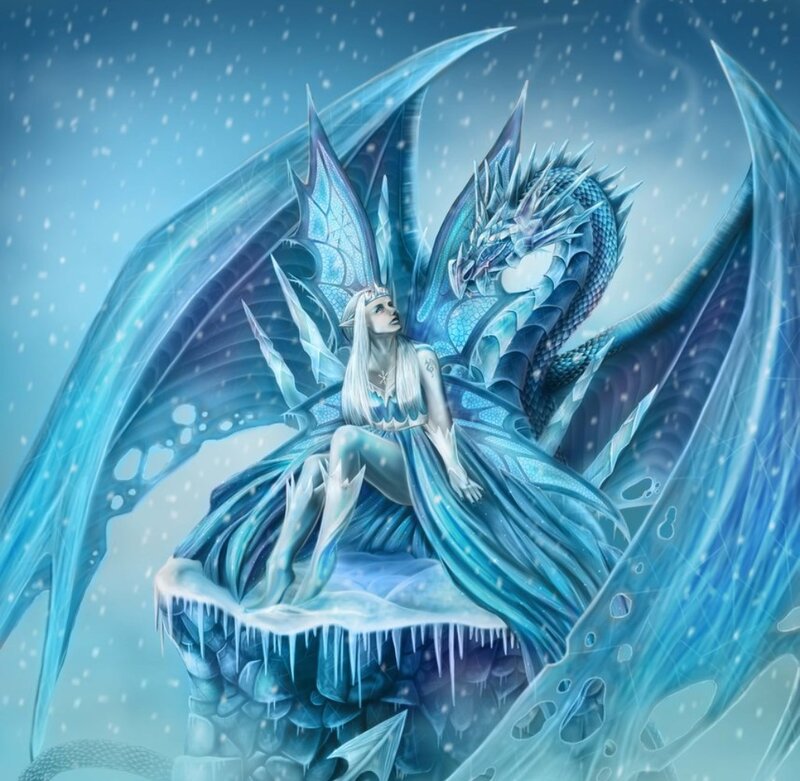 Ice Fairy with Dragon
