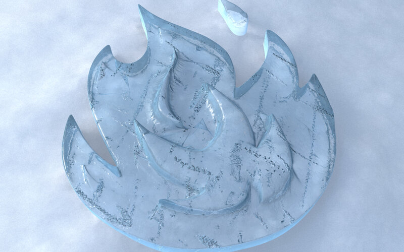ice flame sculpture