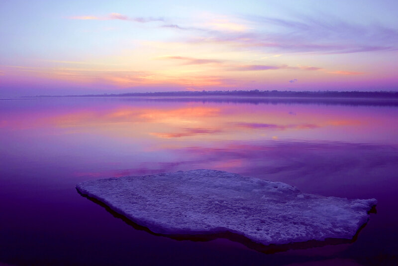Ice Floe on Calm Water