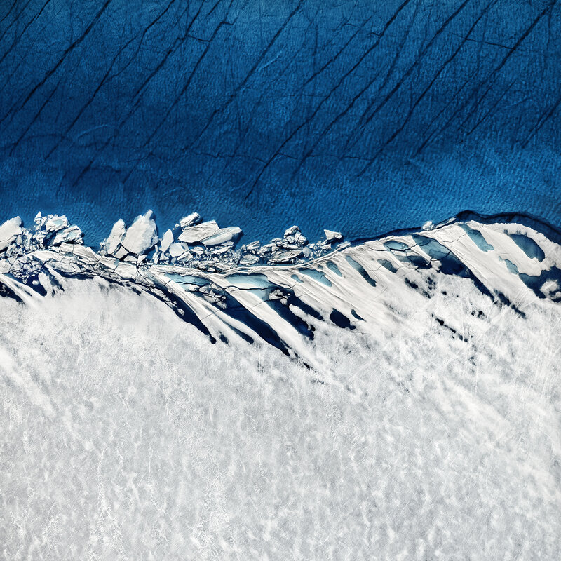Ice Floes in Blue Water