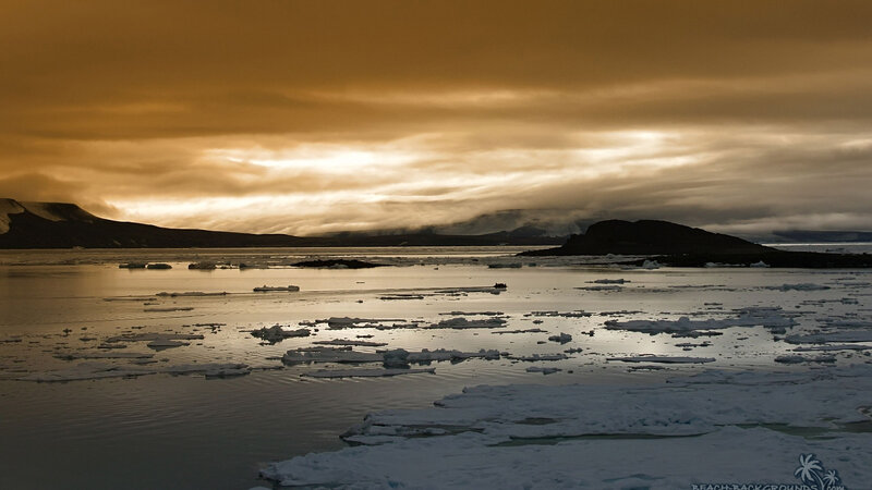 Ice Floes in Calm Water