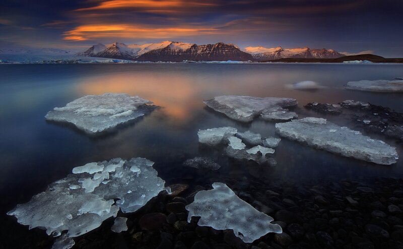Ice Floes in Glacial Lagoon