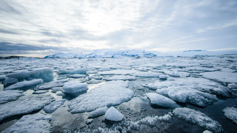 Ice Floes in Water — White, Cold