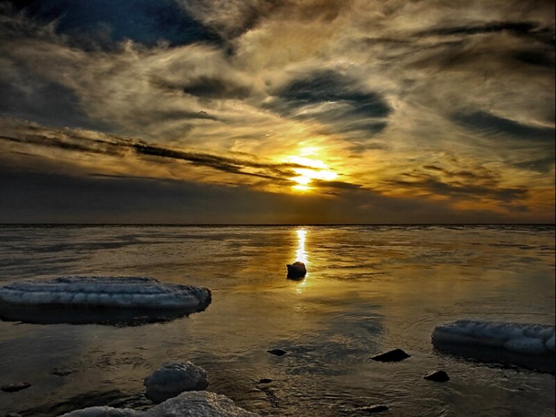 Ice Floes on Water