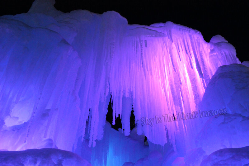 Ice Formation at Night — Purple