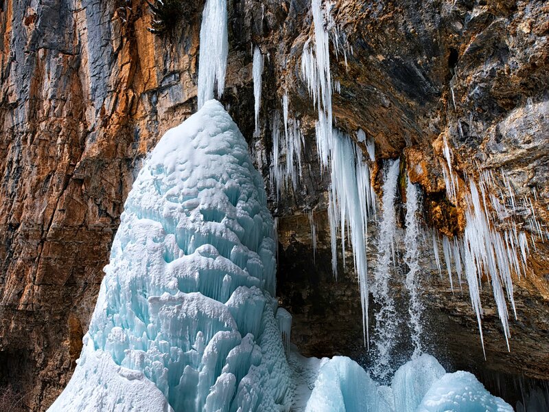 Ice Formation in Cave