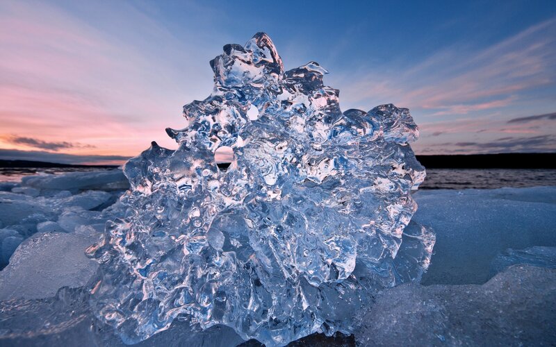 Ice Formation on Beach