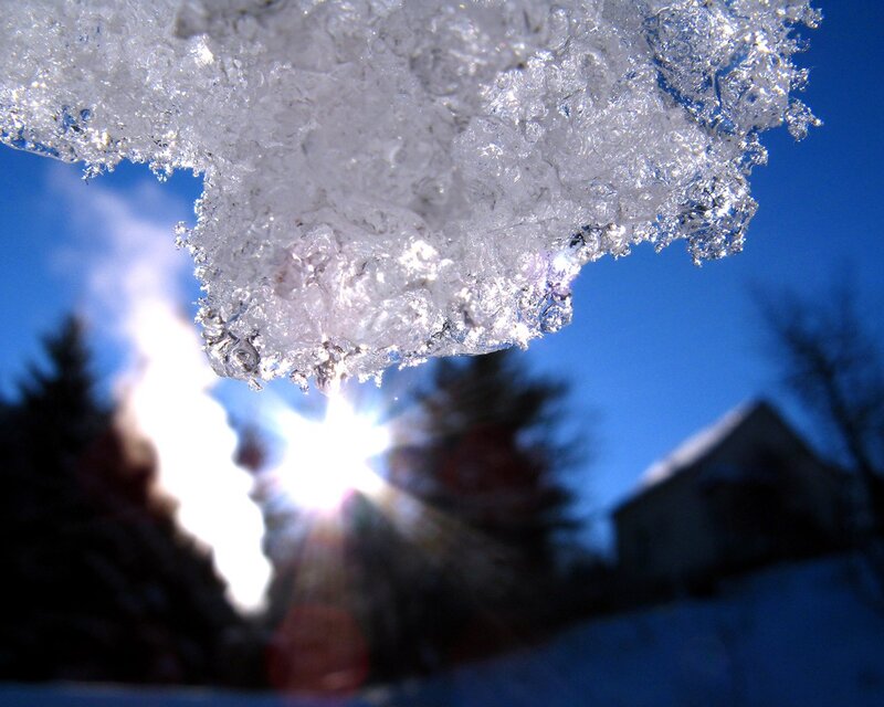 ice formation under sunlight