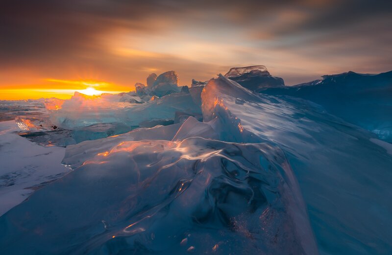Ice Formations on Lake