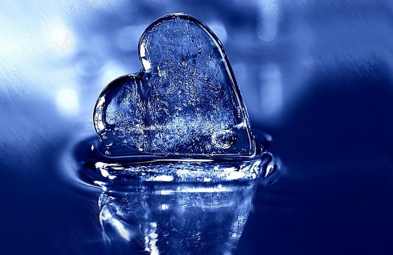 Ice Heart in Water