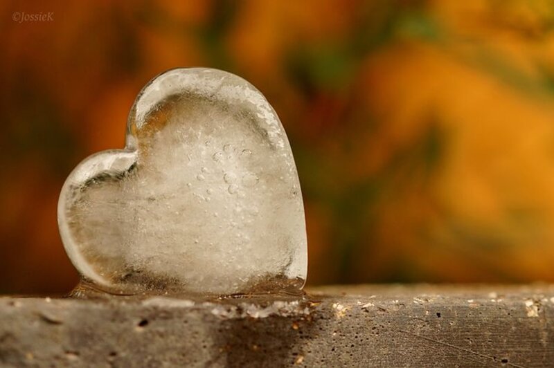 Ice Heart on Metal