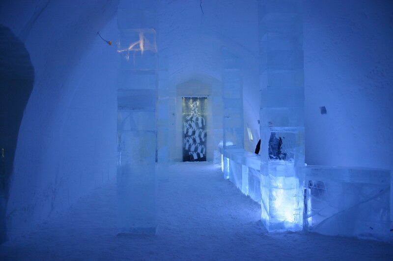 ice hotel corridor