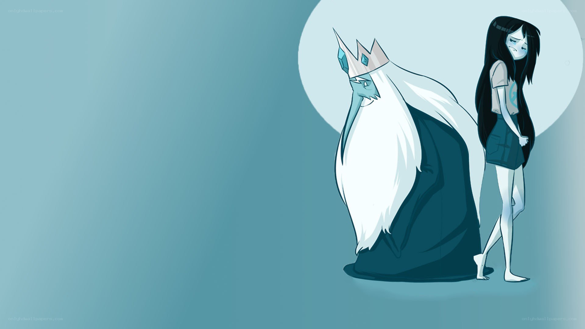 Ice King and Marceline standing together