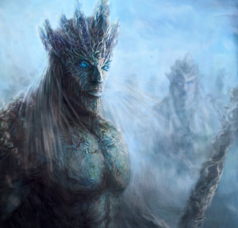 Ice-like Humanoid Figure