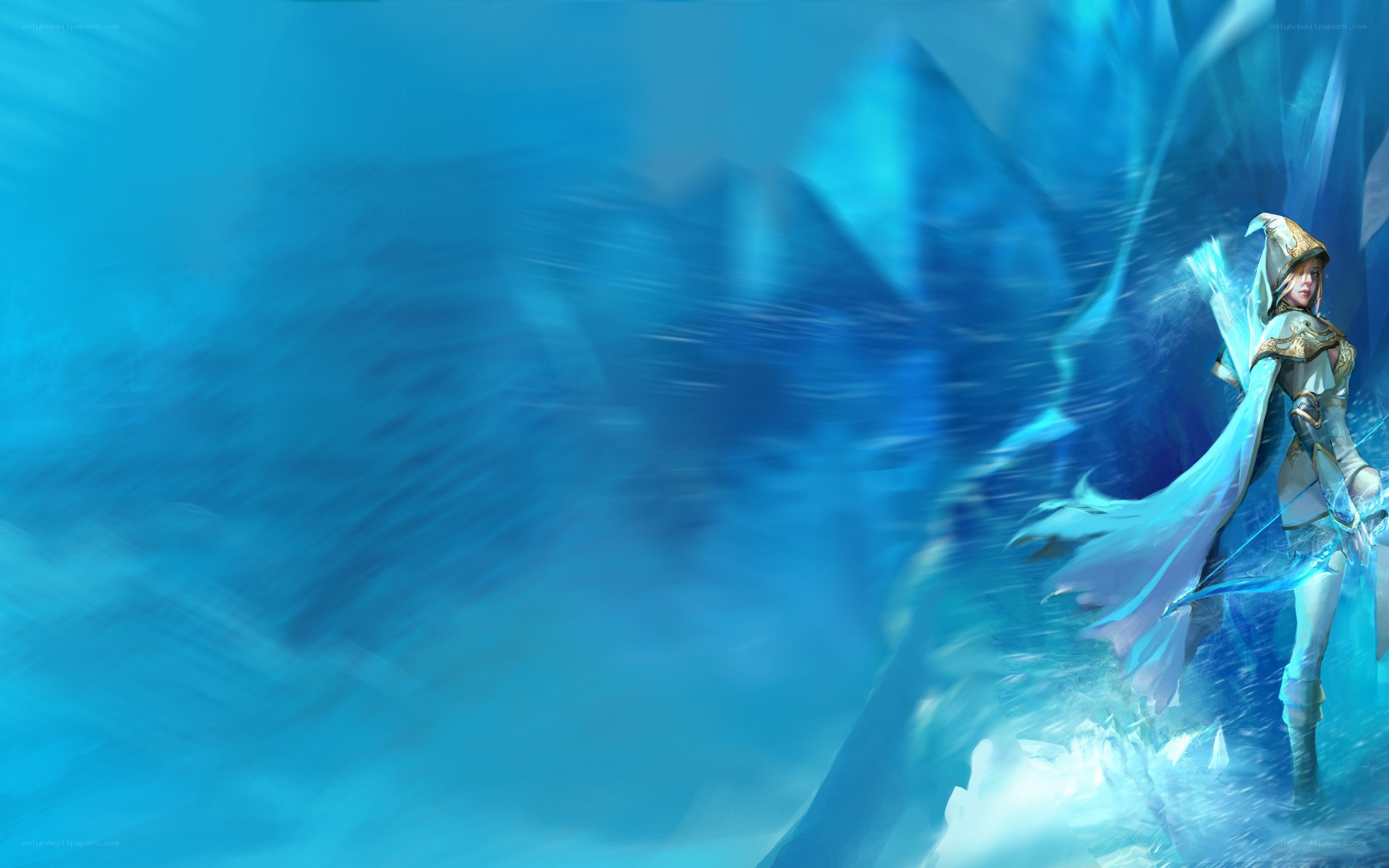 ice mage in a snowy landscape