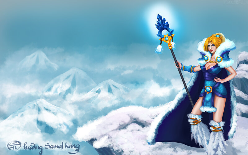Ice Mage on a Snowy Peak