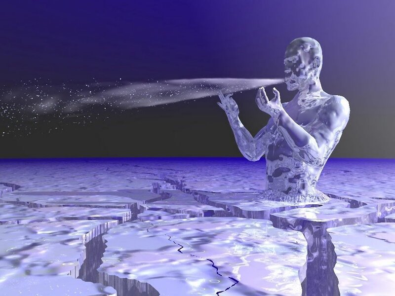 ice man sculpture