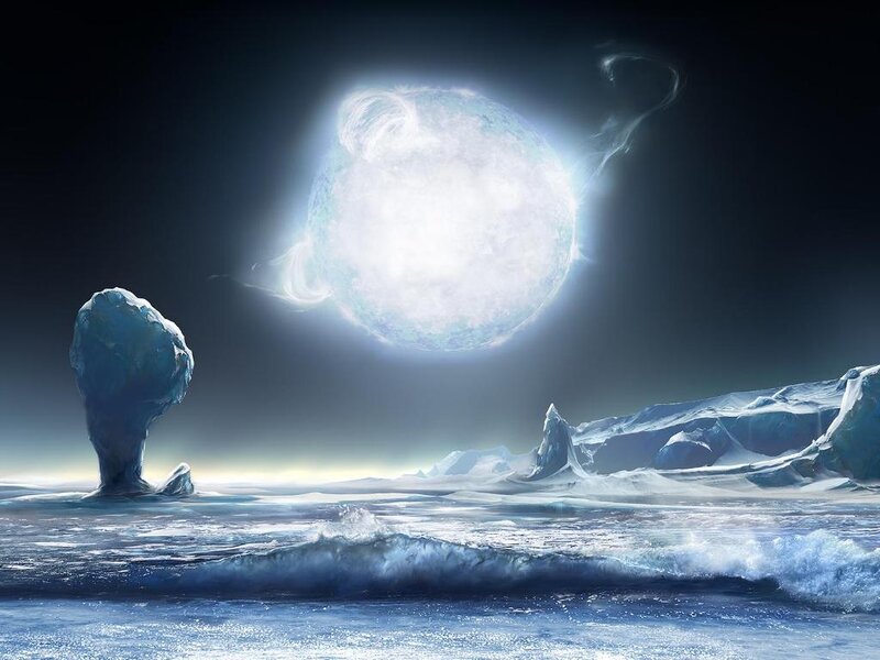 Ice Planet Landscape — Blue