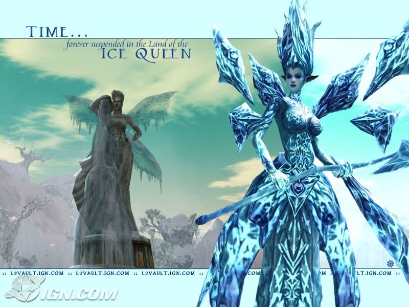 Ice Queen in a frozen landscape