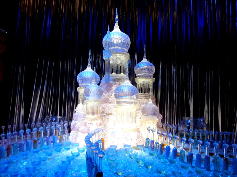 Ice Sculpture Castle — Blue, Dramatic